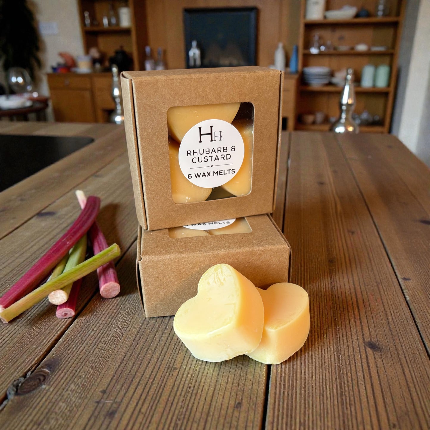 Heart Wax Melt - Rhubarb & Custard