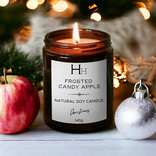 Frosted Candy Apple Soy Candle