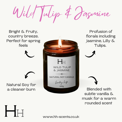 Wild Tulip & Jasmine Soy Candle